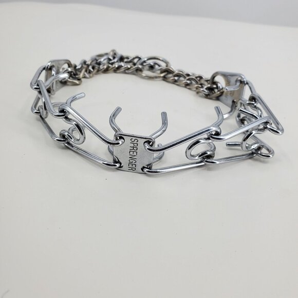 Herm Sprenger Dog Training Prong Pinch Collar Chrome Plated Steel - Picture 1 of 5